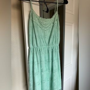 Pinky turquoise lace dress